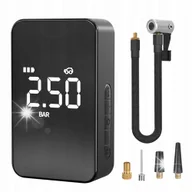 Akcesoria motoryzacyjne - BEZPRZEWODOWA POMPKA ELEKTRYCZNA KOMPRESOR SAMOCHODOWY ROWEROWY 6000 mAh - miniaturka - grafika 1