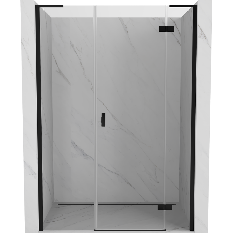 Mexen Mist-H L drzwi prysznicowe uchylne prawe 120 cm, transparent, czarne - 8A5L-120-001-70-00-P