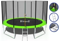 Trampoliny - TRAMPOLINA 312CM 10FT GREEN SIATKA+DRABINKA F-STAR - miniaturka - grafika 1