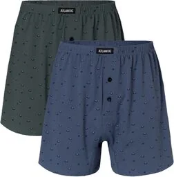 Bokserki męskie Atlantic 2MBX-021 2-pack mix granatowy/denim - Majtki męskie - miniaturka - grafika 1