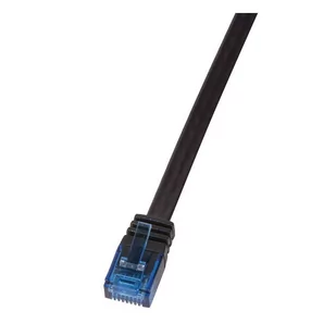 LogiLink CAT5e UTP Flat Patchkabel AWG 30 RJ45 sw 1m - CP0134B - Kable miedziane - miniaturka - grafika 1