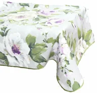 Obrusy i serwetki - Obrus 110X160 Dekora A Szary Zielony Fioletowy Liście Kwiaty Wykończony Lamówką - miniaturka - grafika 1