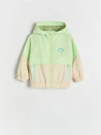 Kombinezony dla dzieci - Reserved - Wodoodporna kurtka z kapturem - jasnozielony - miniaturka - grafika 1
