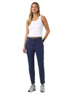 Spodnie damskie - NOISY MAY GRANATOWE JEANSY RURKI Z WYSOKIM STANEM BAWEŁNA 28/32 XQA - miniaturka - grafika 1