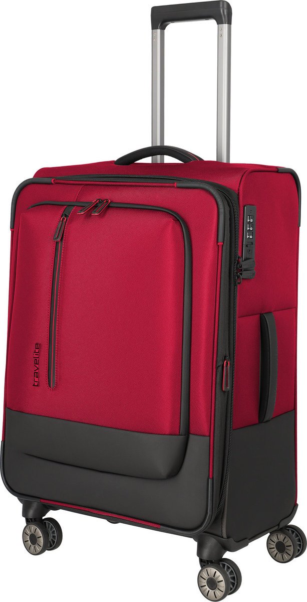 Walizka średnia Travelite CrossLite 5.0 4K 66 cm Czerwona