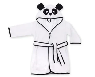 UVIE ciepły szlafrok dziecięcy biały panda - Szlafroki dla dzieci - miniaturka - grafika 1
