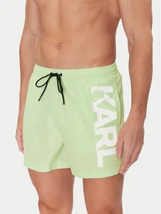KARL LAGERFELD Szorty kąpielowe A1M46013 Zielony Regular Fit - Kąpielówki męskie - miniaturka - grafika 1