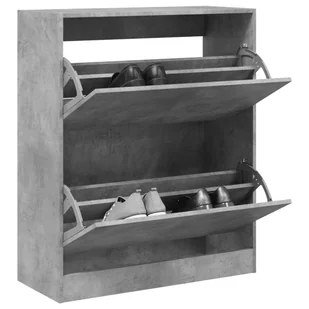 Szafka na buty beton szara 80x34x96,5 cm materiał drewnopochodny - Szafki na buty - miniaturka - grafika 1