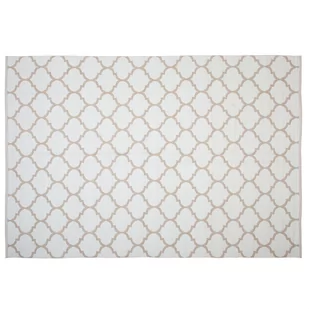 Beliani Dywan beżowy 160 x 230 cm wzór marokańskiej koniczyny dwustronny AKSU - Dywany - miniaturka - grafika 1