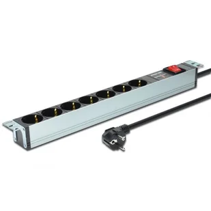 Assmann Listwa zasilająca PDU 19, 1U, 7 moc: 16A, 4000W, aluminiowa, włą (DN-95407) - Listwy zasilające - miniaturka - grafika 4