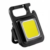 Latarki - Mini Latarka Led Cob 200Lm Z Magnesem Otwieracz Do Butelek 4 Tryby Alu - miniaturka - grafika 1