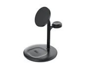 Ładowarki do telefonów - Greencell MagScape 3w1 20,5W Czarna - miniaturka - grafika 1