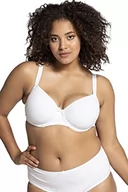 Biustonosze - Ulla Popken Damski T-shirt Larissa, miękki biustonosz, bezszwowy, biały (biały 20), 95C - miniaturka - grafika 1