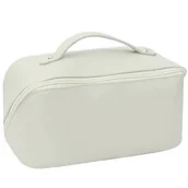 Kosmetyczki, organizery i kuferki - Aptel, Kosmetyczka Podróżna Z Wieloma Przegrodami 23x11,5x10,5cm Ekoskóra Ecru Bq71 - miniaturka - grafika 1