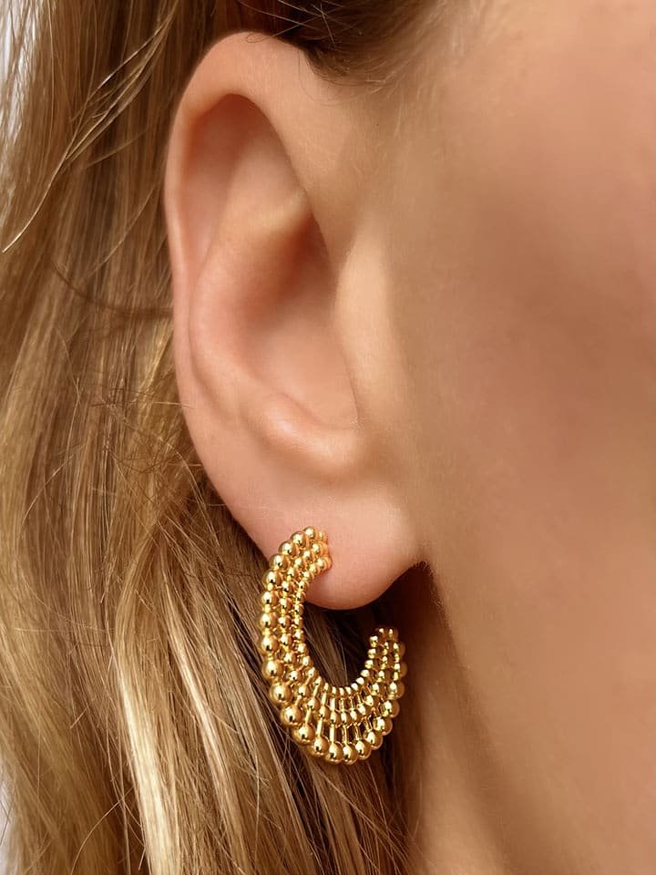 Les Favorites Pozłacane kolczyki-wkrętki