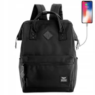 Plecaki - Plecak Himawari No. 38 Kitten M czarny miejski tr22312 - miniaturka - grafika 1