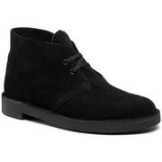 Botki męskie - Trzewiki Clarks Bushacre 3 261635277 Black Suede - miniaturka - grafika 1