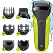 Golarki męskie - Braun Series 3 300BT Czarno-zielony - miniaturka - grafika 1