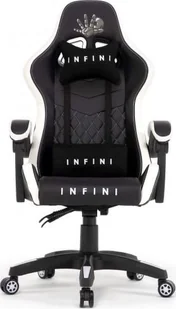 Fotel Zenga Infini Five czarno-biały - Fotele gamingowe - miniaturka - grafika 1
