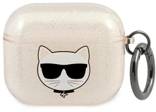Karl Lagerfeld Karl Lagerfeld Choupette Head Glitter - Etui AirPods 3 (złoty) KF000647 - Akcesoria do słuchawek - miniaturka - grafika 1