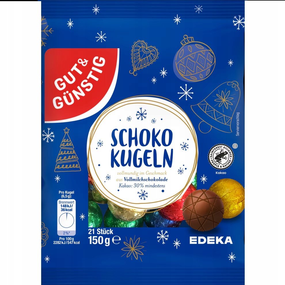 Mini Pralinki Kuleczki z Mlecznej Czekolady z Niemiec