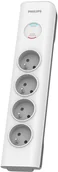 Listwy zasilające - Listwa zasilająca antyprzepięciowa Philips SPN7040WA/60 / 2 m / 4 gniazda / biała - miniaturka - grafika 1