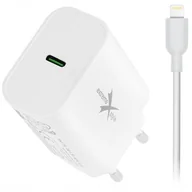 Ładowarki do telefonów - SZYBKA ŁADOWARKA SIECIOWA USB C + KABEL LIGHTNING - miniaturka - grafika 1