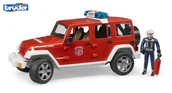 Samochody i pojazdy dla dzieci - Bruder JEEP WRANGLER UNLIMITED RUBICON STRAŻ POŻARNA Z FIGURKĄ STRAŻAKA I MODUŁEM 02528 BR-02528 - miniaturka - grafika 1