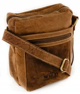 Torby męskie - Listonoszka męska ze skóry naturalnej saszetka skórzana na ramię brązowa - miniaturka - grafika 1