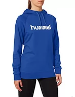 Bluzy damskie - Hummel Hummel Hmlgo Cotton bluza damska z kapturem z logo niebieski True Blau S 203517-7045 - miniaturka - grafika 1