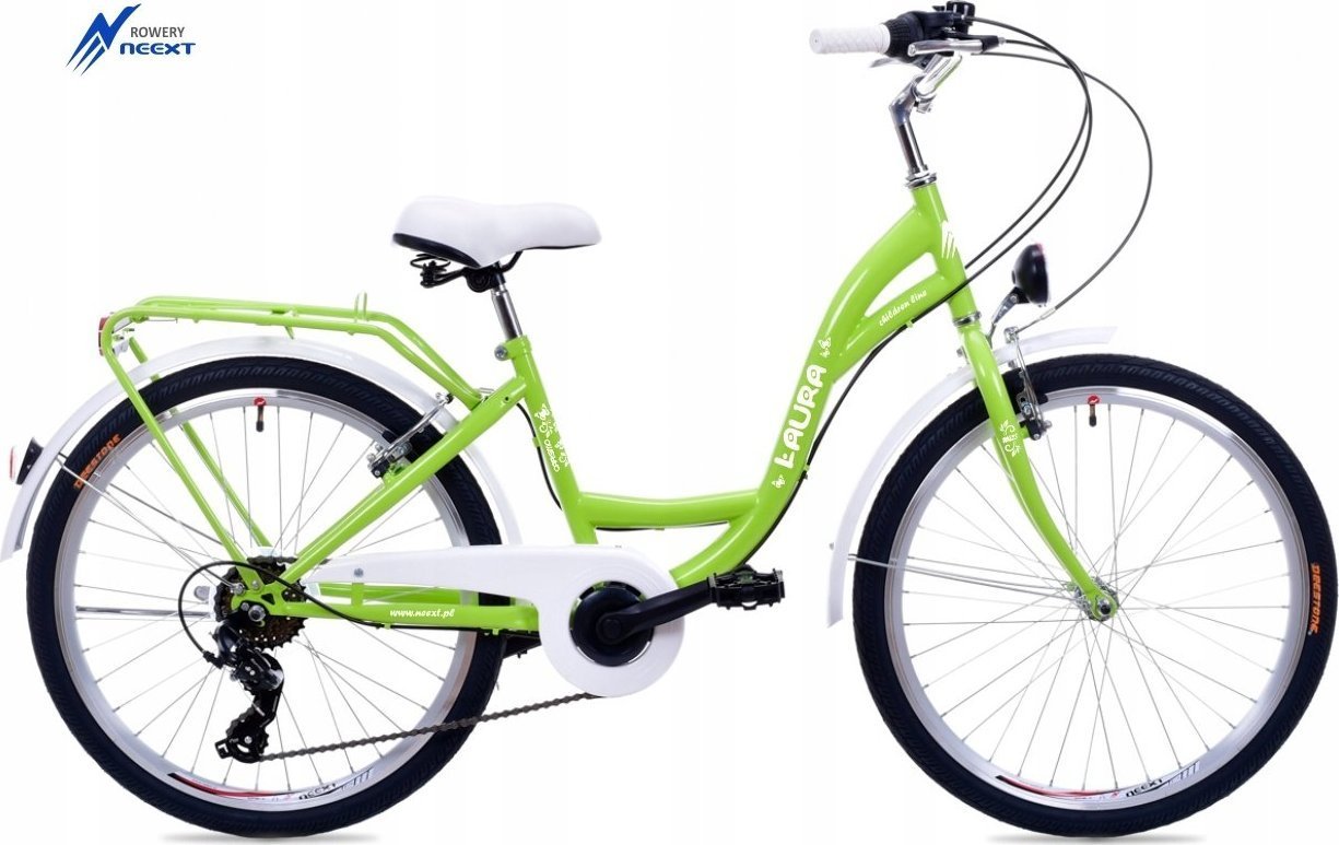 NEEXT Dziewczęcy Rower Miejski 24 LAURA 6 bieg SHIMANO