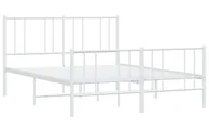 Łóżka - Białe metalowe łóżko w stylu loft 120x200 cm R1-F85 - miniaturka - grafika 1
