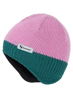 Czapki damskie - Ziener Czapka beanie "Igosch" w kolorze jasnoróżowo-zielonym - miniaturka - grafika 1