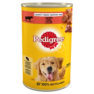 Pedigree Wołowina w galaretce 1200g puszka - Mokra karma dla psów - miniaturka - grafika 1