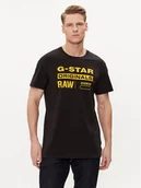 Koszulki męskie - G-Star Raw T-Shirt Graphic 8 R T S\s D14143-336-6484 Czarny Regular Fit - miniaturka - grafika 1