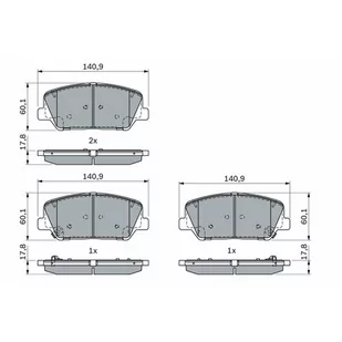 Klocki hamulcowe - komplet BOSCH 0 986 424 491 - Klocki hamulcowe - miniaturka - grafika 1