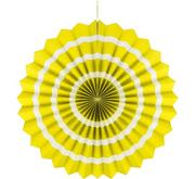 Dekoracje domu - GODAN Rozeta wisząca "3 paski", żółta, 40 cm - miniaturka - grafika 1