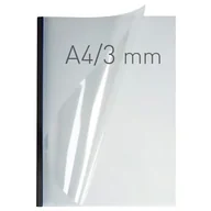 Artykuły biurowe - Termookładki OPUS O.THERMOTOP 3mm DOUBLE CLEAR miękkie grzbiet czarny 50szt. /210435/ - miniaturka - grafika 1