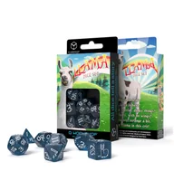 Akcesoria do gier planszowych - Shimmering Llama, zestaw kości do gry, granatowe, białe Q-Workshop - gra - miniaturka - grafika 1