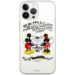 Etui Disney dedykowane do Iphone 12 Mini, wzór: Mickey i Minnie 005 Etui częściowo przeźroczyste, oryginalne i oficjalnie licencjonowane - Etui i futerały do telefonów - miniaturka - grafika 1