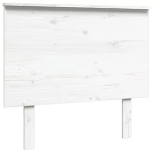 Lumarko Wezgłowie łóżka, białe, 94x6x82,5 cm, lite drewno sosnowe - Inne meble do sypialni - miniaturka - grafika 3