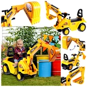 Chodziki - Jeździk samochód chodzik dla dzieci autko koparka duży pojazd ruchoma łyżka - miniaturka - grafika 1