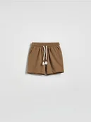Spodenki dla niemowląt - Reserved - Szorty z lnem - brązowy - miniaturka - grafika 1