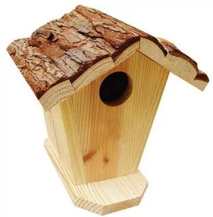 Klatki i wyposażenie dla ptaków - Vitapol Lęgówka dla ptaków drewniana 16,6x13x17cm - grafika 1