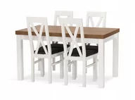 Stoły z krzesłami - Komplet zestaw ZYTA stół 140+40/80 4 krzesła - miniaturka - grafika 1