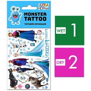 TATUAŻE ZMYWALNE DLA DZIECI FROZEN KRAINA LODU WZORY ORYGINALNE - Zabawki kreatywne - miniaturka - grafika 1