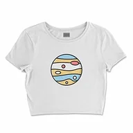 Koszulki i topy damskie - Bona Basics, Koszulka damska z nadrukiem cyfrowym,%100 bawełna, biała, casualowa, topy damskie, rozmiar: S, biały, S Krótki - miniaturka - grafika 1