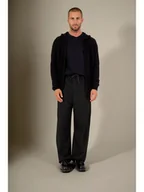 Swetry męskie - Perfect Cashmere Kaszmirowy kardigan "Eldo" w kolorze czarnym - miniaturka - grafika 1