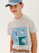 Koszulki dla chłopców - Sinsay - Koszulka z nadrukiem - szary - miniaturka - grafika 1