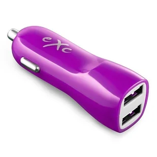 eXc Ładowarka samochodowa SHINE 2xUSB 3.1A fioletowa 5901687939094 - Ładowarki samochodowe - miniaturka - grafika 3